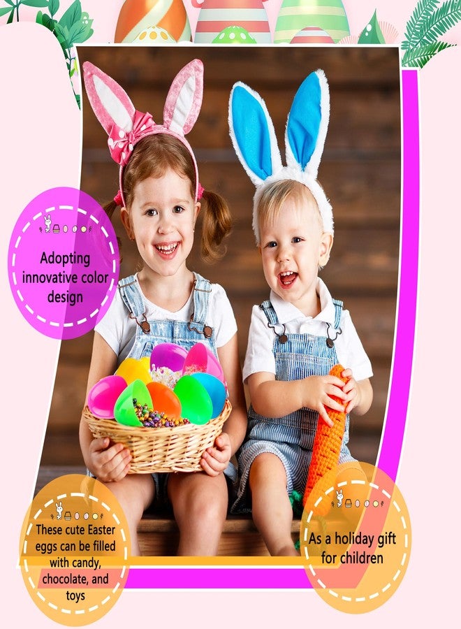 Haconba 36 Pack 4 Inch Fillable Easter Eggs with Flat Bottom Colorful Plastic Large Easter Eggs for Easter Basket Fillers Egg Hunt Party Supplies, 6 Colors - Image 5